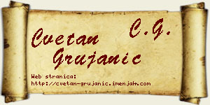 Cvetan Grujanić vizit kartica